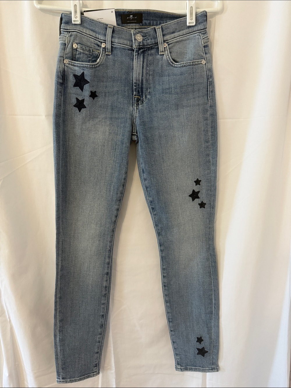 Light Wash Star-Appliqué Women's Jeans - Unbranded
